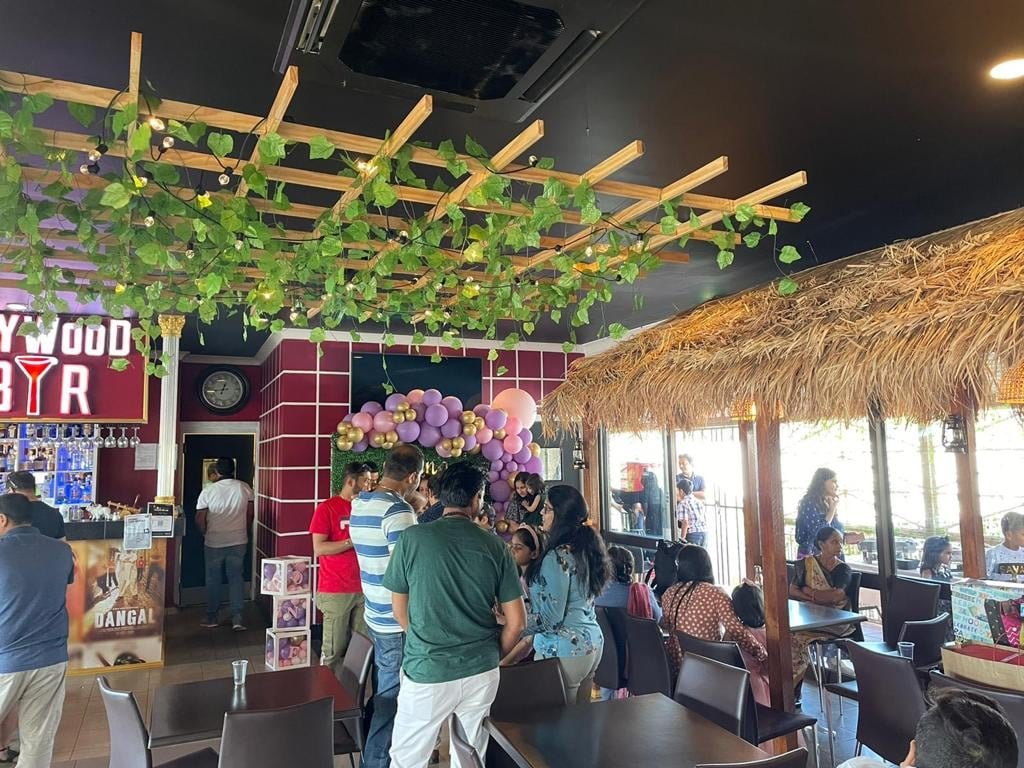 Catering setup at Bollywood Bar